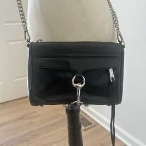 Rebecca Minkoff Black Crossbody Bag with Silver Accents
